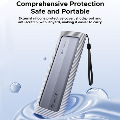 ORICO AXM2-G2-V1-GY-BP M.2 NVMe SSD Enclosure with Silicone Protective Case & Type-C+USB Cable