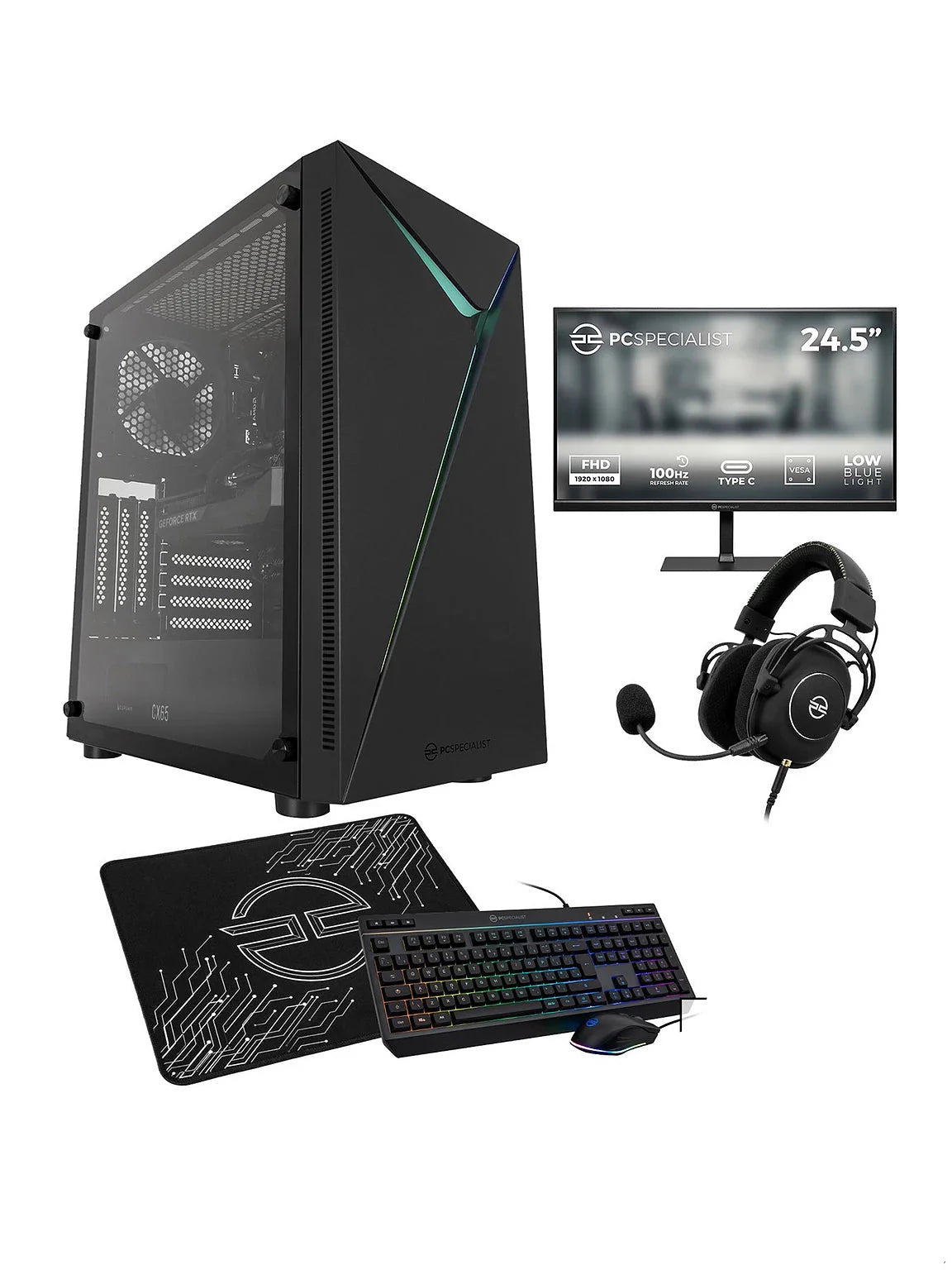 PCSPECIALIST FUSION 32 GAMING BUNDLE RTX 5060 Ti
