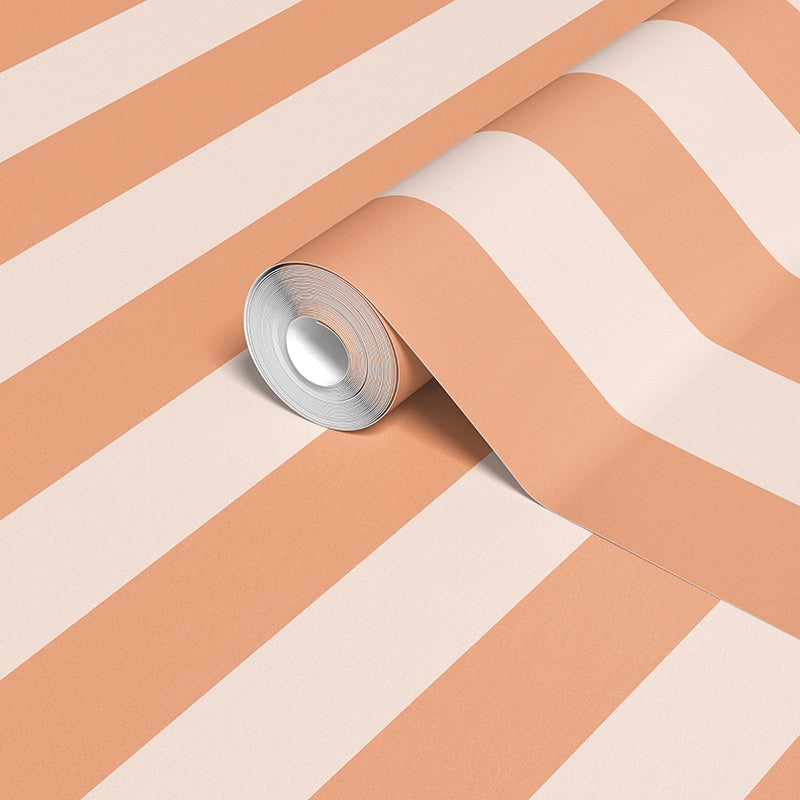STATELY STRIPE PEACHES AND CREAM WALLPAPER