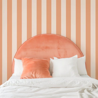 STATELY STRIPE PEACHES AND CREAM WALLPAPER