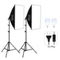 PULUZ Softbox Lighting Kit 2 PCS 50x70cm Professional Photo Studio Photography Light Equipment with 2 x 220V E27 Socket Bulb Photography Lighting Kit(EU Plug)