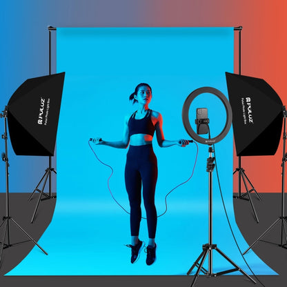 PULUZ Softbox Lighting Kit 2 PCS 50x70cm Professional Photo Studio Photography Light Equipment with 2 x 220V E27 Socket Bulb Photography Lighting Kit(EU Plug)