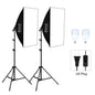 PULUZ Softbox Lighting Kit 2 PCS 50x70cm Professional Photo Studio Photography Light Equipment with 2 x 220V E27 Socket Bulb Photography Lighting Kit(US Plug)