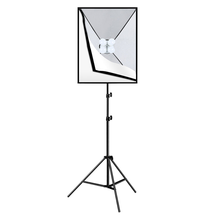PULUZ Softbox Lighting Kit 2 PCS 50x70cm Professional Photo Studio Photography Light Equipment with 8 x E27 20W E27 Socket Bulb Photography Lighting Kit for Filming Portrait Shooting / Fashion Advertising Photography(US Plug)