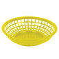Plastic Yellow Round Fast Food Basket 203mm - Pack of 12