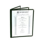 3 Page Book Fold Green Menu Cover 216mm x 279mm