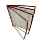 4 Page Book Fold Maroon Menu Cover 216mm x 279mm
