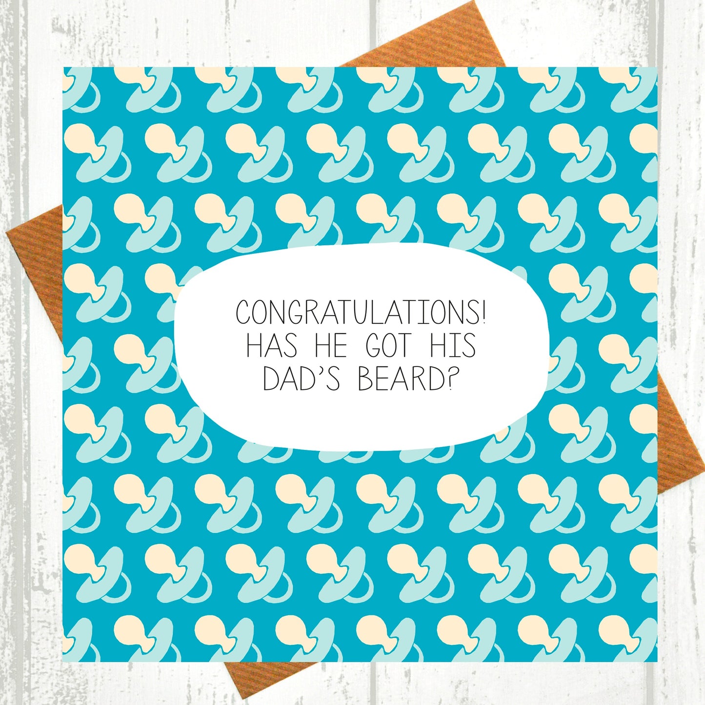 Has He Got His Dad's Beard? New Baby Card