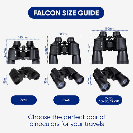 PRAKTICA Falcon 10x50mm Porro Prism Field Binoculars - Black