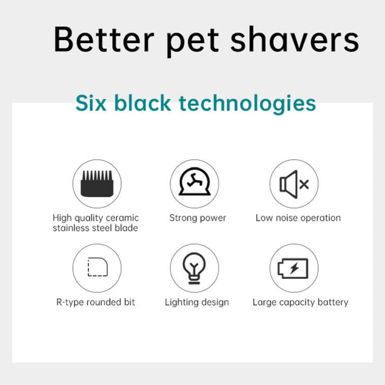 VGR V-208 Professional Pet Barber Electric Hair Clipper (Blue)