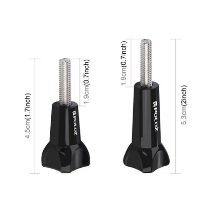 PULUZ Plastic Thumb Knob Standard Long Screw + Short ScrewGoPro, Insta360, DJI and Other Action Cameras(Black)