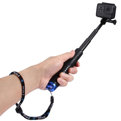 PULUZ Perche télescopique monopode pour GoPro, Insta360, DJI et autres caméras d'action, longueur : 19-49 cm