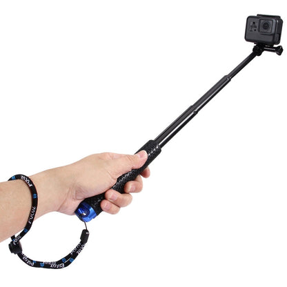 PULUZ Perche télescopique monopode pour GoPro, Insta360, DJI et autres caméras d'action, longueur : 19-49 cm