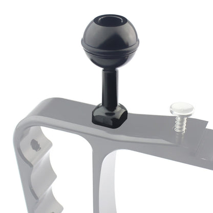 Adaptateur de rotule en aluminium avec vis 1/4 pouce PULUZ pour GoPro, Insta360, DJI et autres caméras d'action, diamètre : 2,5 cm (noir)