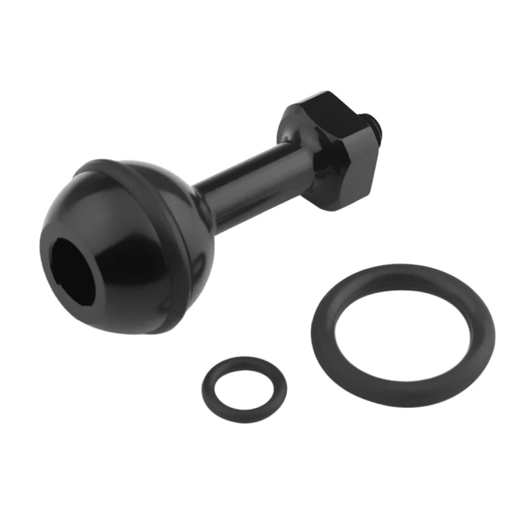 Adaptateur de rotule en aluminium avec vis 1/4 pouce PULUZ pour GoPro, Insta360, DJI et autres caméras d'action, diamètre : 2,5 cm (noir)
