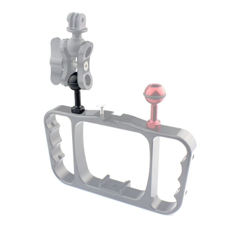 Adaptateur de rotule en aluminium avec vis 1/4 pouce PULUZ pour GoPro, Insta360, DJI et autres caméras d'action, diamètre : 2,5 cm (noir)
