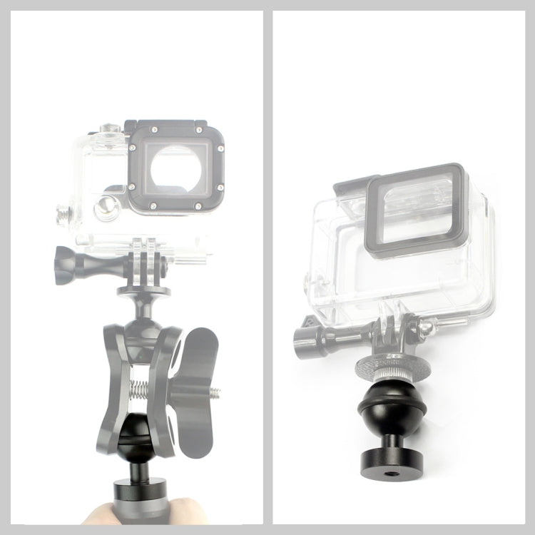 Support d'adaptateur à rotule en aluminium CNC PULUZ pour GoPro, Insta360, DJI et autres caméras d'action, diamètre : 2,5 cm (Noir)