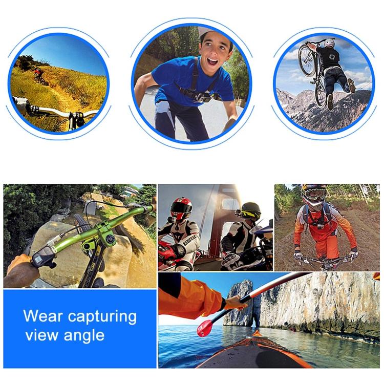 PULUZ Sangle de poitrine réglable avec fixation en J et longue vis pour GoPro, Insta360, DJI et autres caméras d'action
