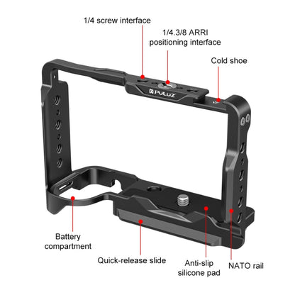 For Sony ZV-E10 II / ZV-E10M2 PULUZ Metal Camera Cage Stabilizer Rig (Black)