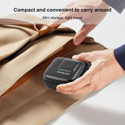 PULUZ Mini Portable Carbon Fiber Storage Bag for GoPro HERO13 Black /12 Black /11 Black /10 Black /9 Black and other Similar Size Cameras