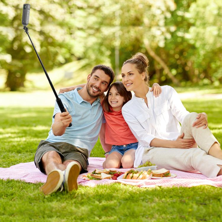 PULUZ 1.22m Retractable Invisible Selfie Stick with Tripod For Insta360 X4 / X4 Air / X3 (Black)