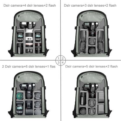 [RUS Warehouse] PULUZ Outdoor Portable Waterproof Scratch-proof Dual Shoulders Backpack Handheld PTZ Stabilizer Camera Bag with Rain Cover for Digital Camera, DJI Ronin-SC / Ronin-S(Black)