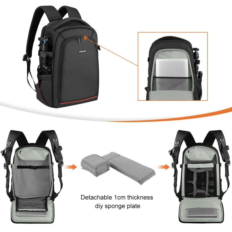 [RUS Warehouse] PULUZ Outdoor Portable Waterproof Scratch-proof Dual Shoulders Backpack Handheld PTZ Stabilizer Camera Bag with Rain Cover for Digital Camera, DJI Ronin-SC / Ronin-S(Black)