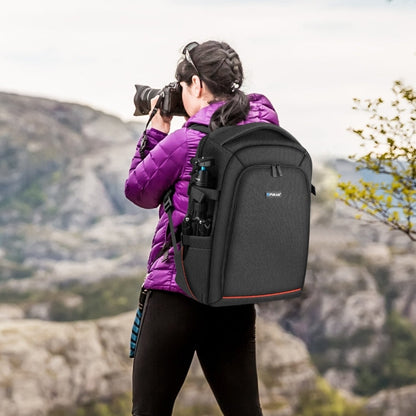 [RUS Warehouse] PULUZ Outdoor Portable Waterproof Scratch-proof Dual Shoulders Backpack Handheld PTZ Stabilizer Camera Bag with Rain Cover for Digital Camera, DJI Ronin-SC / Ronin-S(Black)