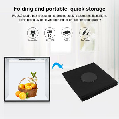 PULUZ 50cm Folding Portable Ring Light Photo Lighting Studio Shooting Tent Box with 6 x Dual-Side Backdrops, Size: 50cm x 50cm x 50cm  (EU Plug)