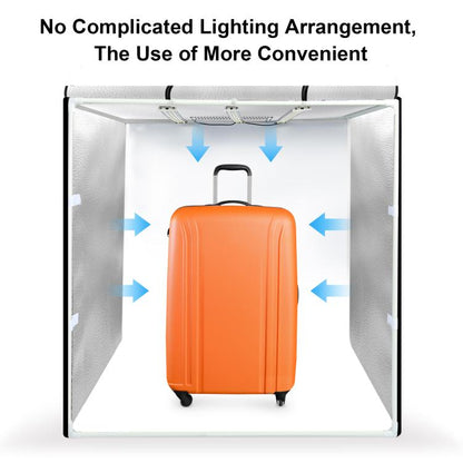 PULUZ 80cm Folding Portable 90W 14000LM High CRI White Light Photo Lighting Studio Shooting Tent Box Kit with 4 Colors Black, White, Orange, Green Backdrops (US Plug)