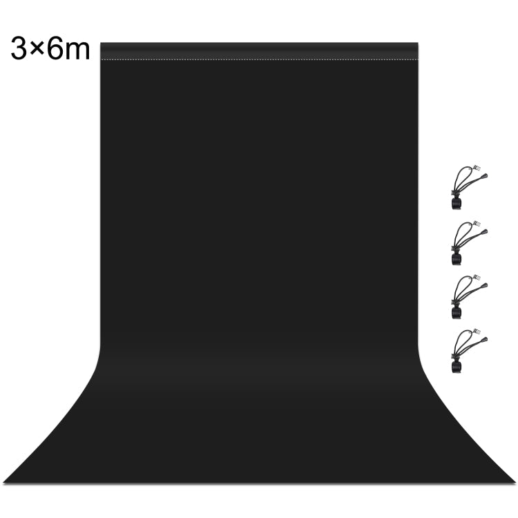PULUZ 3m x 6m Photography Background Thickness Photo Studio Background Cloth Backdrop (Black)
