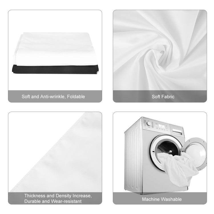 PULUZ 2m x 2m Photography Background Thickness Photo Studio Background Cloth Backdrop (White)
