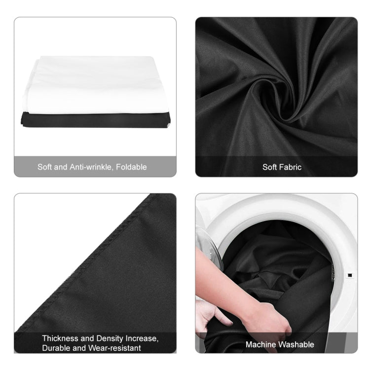PULUZ 1m x 2m Photography Background Thickness Photo Studio Background Cloth Backdrop (Black)