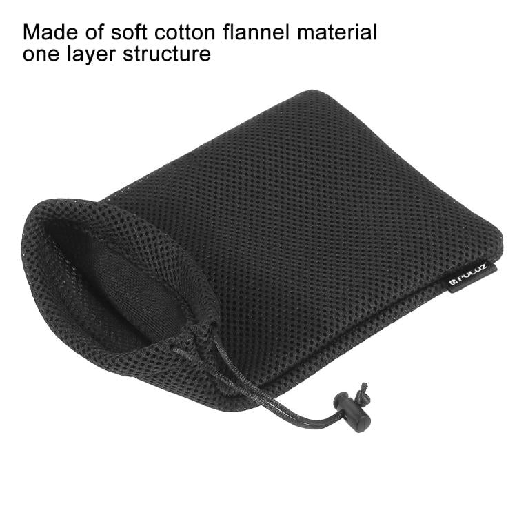PULUZ Storage Bag with Stay Cord for GoPro, Insta360, DJI and Other Action Cameras Accessories(Black)