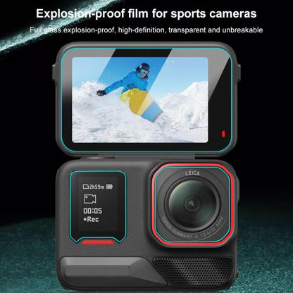 For Insta360 Ace Pro 2 PULUZ 3 in 1 Rear & Front  Screen and Lens Tempered Glass Film (Transparent)