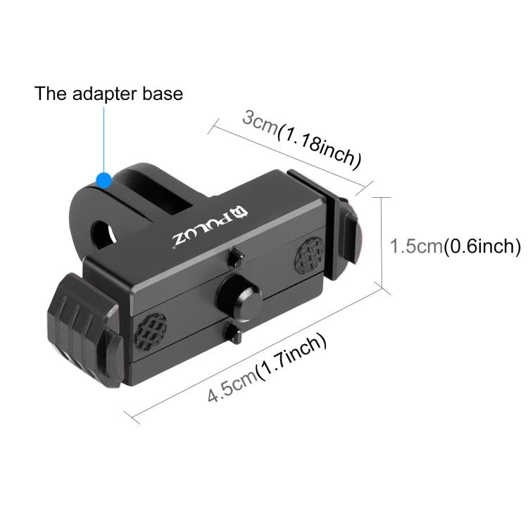 For GoPro HERO13 Black / MAX2 PULUZ Magnetic Quick Release Base Mount (Black)