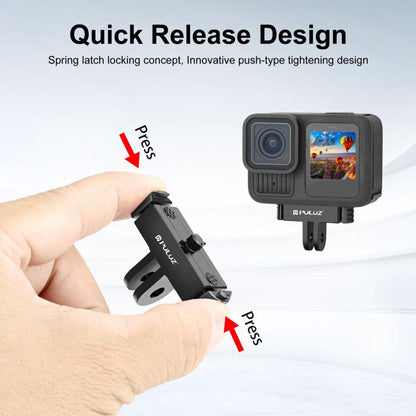 For GoPro HERO13 Black / MAX2 PULUZ Magnetic Quick Release Base Mount (Black)