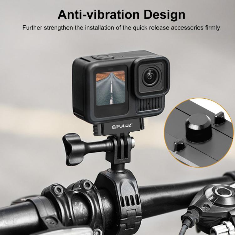 For GoPro HERO13 Black / MAX2 PULUZ Magnetic Quick Release Base Mount (Black)