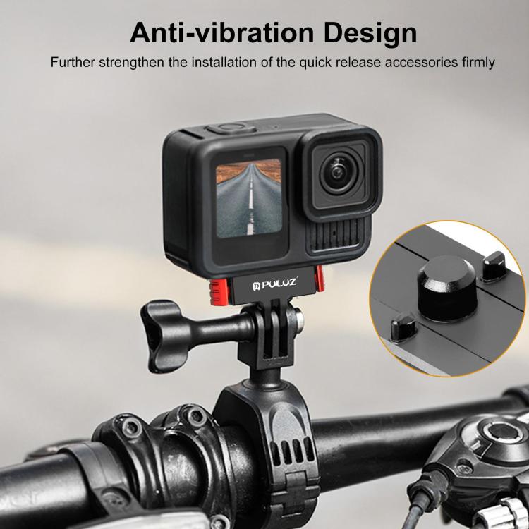 For GoPro HERO13 Black  PULUZ Magnetic Quick Release Base Mount (Black Red)