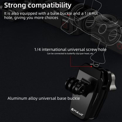 Support de fixation pour caméra de pare-brise de moto PULUZ (noir)