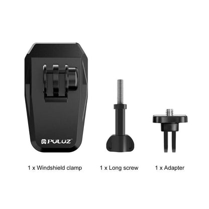 Support de fixation pour caméra de pare-brise de moto PULUZ (noir)