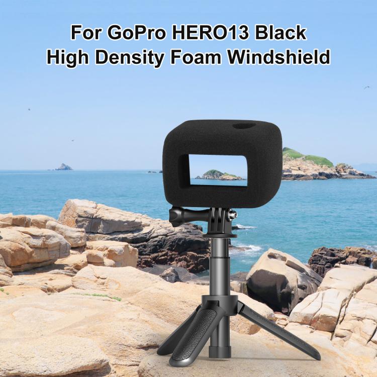 Pour Boîtier de protection en mousse coupe-vent PULUZ pour GoPro HERO13 Black (Noir)