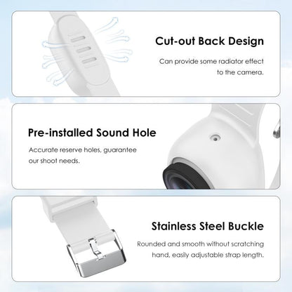 For Insta360 GO 3 / GO 3S PULUZ Camera Silicone Case Wristband Bicycle Strap Extension Mount (White)