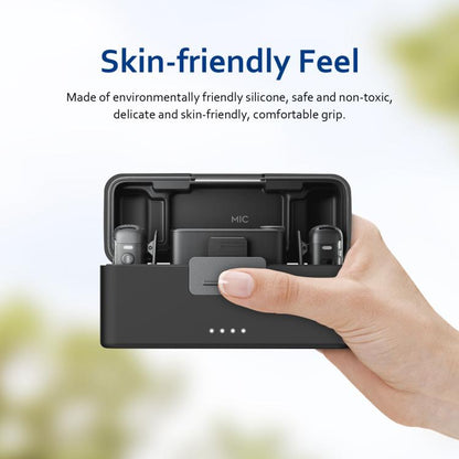 For DJI Mic 2 PULUZ Charging Case Silicone Scratch-proof Protective Cover (Black)