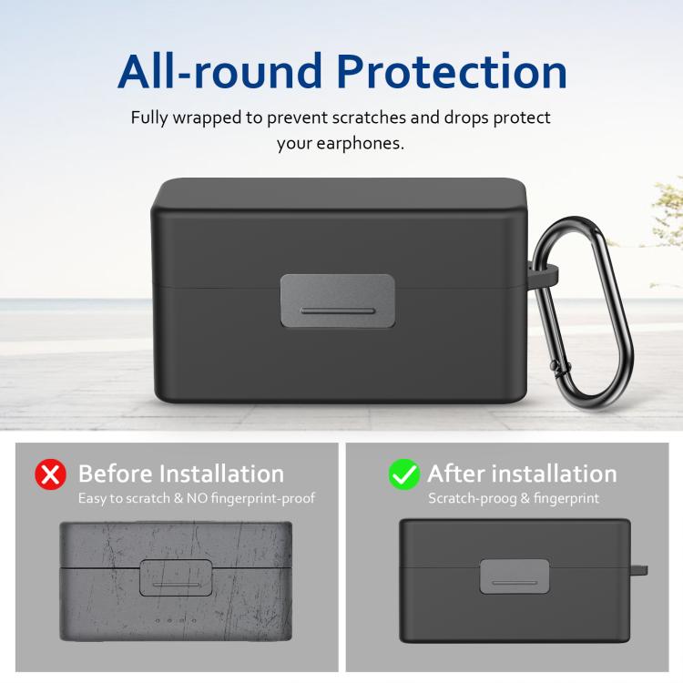 For DJI Mic 2 PULUZ Charging Case Silicone Scratch-proof Protective Cover (Black)
