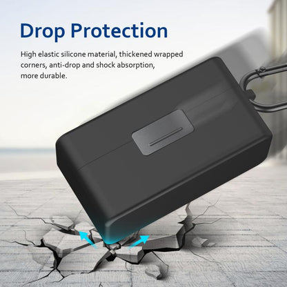 For DJI Mic 2 PULUZ Charging Case Silicone Scratch-proof Protective Cover (Black)