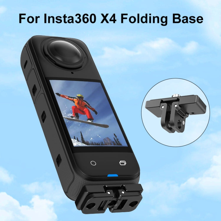 For Insta360 X4 / X3 PULUZ Quick Release 1 /4 inch Folding Base (Black)