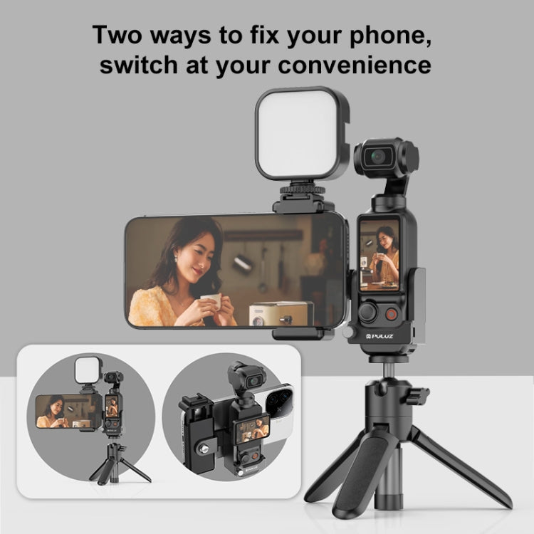 Pour DJI OSMO Pocket 3 Support d'adaptateur de pince de téléphone à cadre de protection PULUZ (Noir)