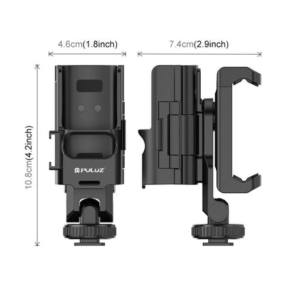 For DJI OSMO Pocket 4 / 3 PULUZ Protective Frame Expansion Phone Clamp, Compatible with Tripod Pole (Black)