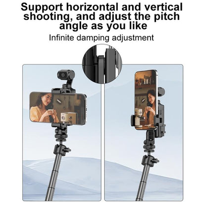 For DJI OSMO Pocket 4 / 3 PULUZ Protective Frame Expansion Phone Clamp, Compatible with Tripod Pole (Black)
